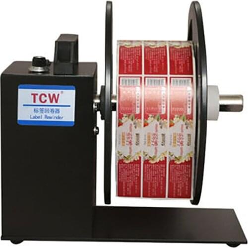 Label Rewinder Adjustable Speed Fully Automatic Label Rewind Equipment Take-up Machine Bidirectional Rewind Volume Labeling Tool