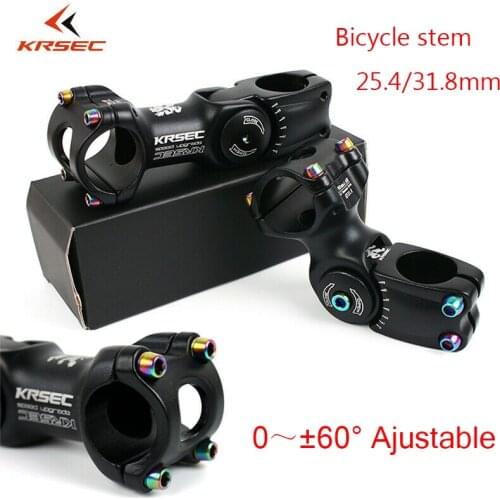 Bicycle Stem MTB Road City Bike Bicycle Adjustable Stem 31.8mm 25.4mm 60 Riser 90 110mm Fiting For XC Bicycle Parts