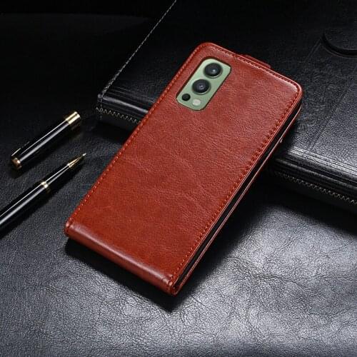 UP Down Case For OnePlus Nord 2 5G Phone Bag Holster Vertical Flip PU Leather Cover For One Plus Nord2 1+Nord 5G Premium Case