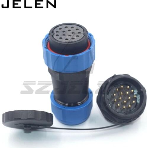 SD28 waterproof connector 2 3 4 5 6 7 9 10 12 14 16 19 22 24 26pin power cable wire connectors SP28 plug and socket IP68