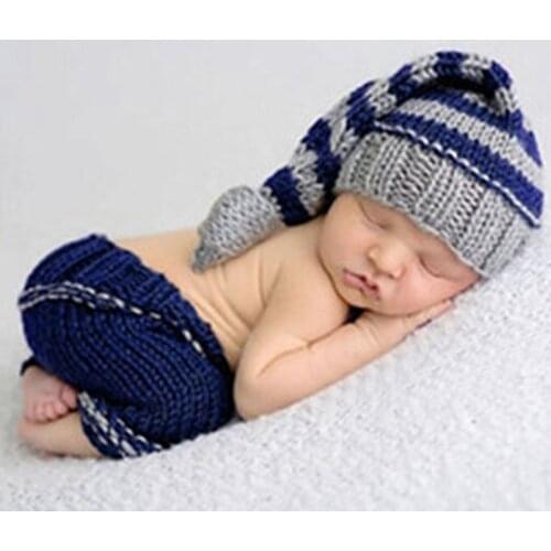 Newborn Baby Girls Boys Knit Crochet Hat Costume Photo Photography Prop Outfits