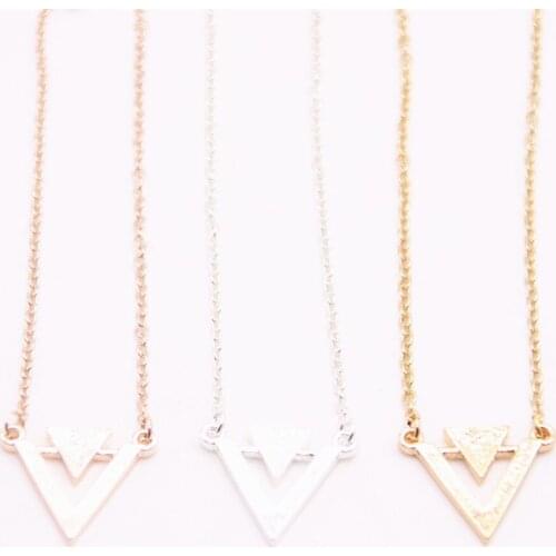 Letter V shape girls bracelets Two triangles women bracelets and