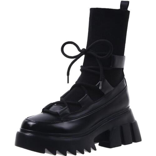 2020 Winter Shoes Women Boots Women Mid-Calf Boots Round Toe Decor Female Shoes Warm Lace Up Boots Shoes
