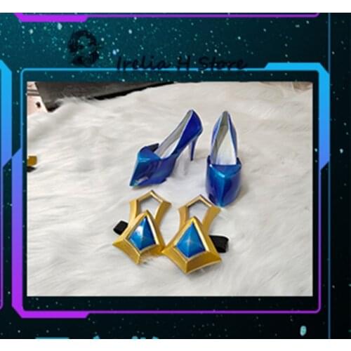 Winter Wonder Soraka LOL Cosplay shoes Ice and Snow soraka shoes custom made 35-40 size EU