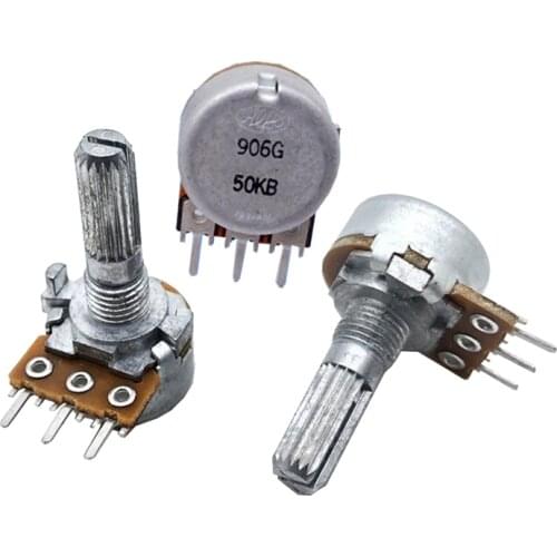 1 PCS RK163 B10K B50K B100K NEW Original Japan ALPS Audio Amplifier Amp volume Single-unit Rotary Potentiometer Petiole axis20MM