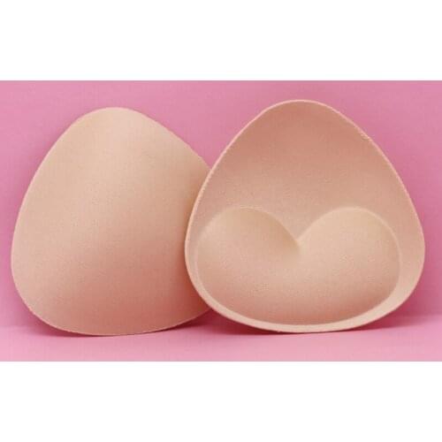 2/3/4Pair Women Breast Pad 3 Colors Triangle Cups Bikini Bra Pad Chest Push Up Insert Foam Pads for Swimsuit Padding Accessories