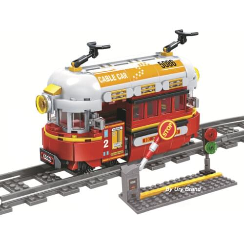 361pcs Steam Train Track Rail Building Blocks Set Fit City Creator Figures Diy Brick Model Toys For Children Education Gift