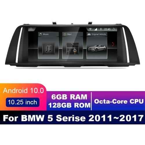 8 cores 6G+128G android 10.0 Car multimedia Player Navigation GPS radio For BMW 5 F10 2011~2017 Original 10.25" DSP carpl CIC