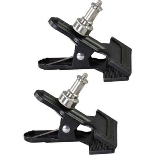 2 Pieces Photography Heavy Duty Strong Clamps for Background Stand Fixed Mount Background Cloth Clip