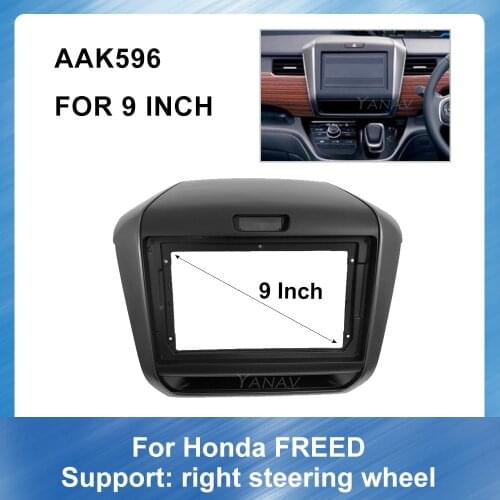 9 Inch Car Radio Fascia Panel for-Honda FREED 2017 (Right Wheel) GPS Navigation Panel Mounting Dash Installation Trim Kit Frame
