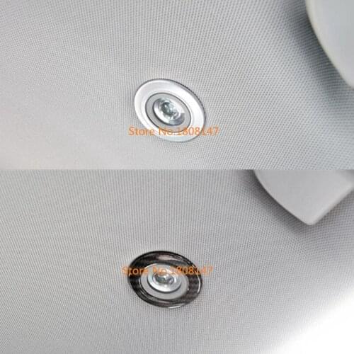 Car Inner Stick ABS Chrome Rear Back Read Reading Switch Light Lamp Frame Roof Trim Part 2pcs For Audi Q5 2018 2019 2020