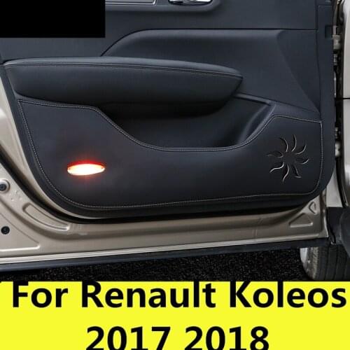 Car-Styling Protector Side Edge Protected Anti-kick Door Mats Cover case Interior decoration For Renault Koleos 2017 2018