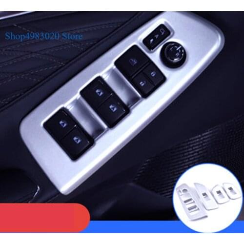 For 2019 Toyota Avalon XX50 Interior Inner Door Window Armrest Cover Glass Lift Switch Frame Trims Carbon Fibre Car Accessories