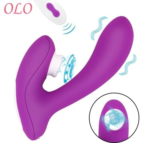 OLO G Spot Dildo Vibrator Female Masturbation Clitoris Stimulator Sex Toys for Women Oral Sex Suction Vagina Sucking Vibrator