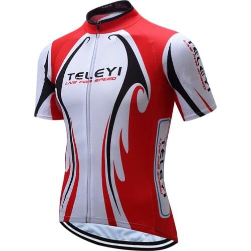 Teleyi Pro Team Cycling Jersey Men Summer Short Sleeve MTB Bike Jersey Downhill Bicycle Shirt Quick Dry Cycling Clothing Maillot