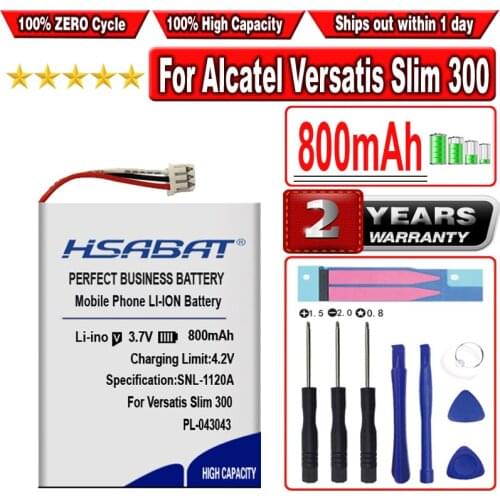 HSABAT 800mAh Battery for Alcatel Versatis Slim 300,Thomson PL-043043