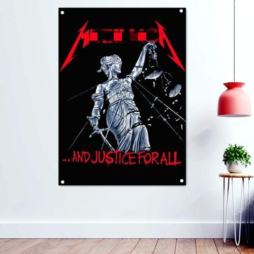 AND JUSTICE FOR ALL Disgusting Art Banners Hanging Cloth Home Decor Death Metal Music Posters Wall Art Rock Band Icon Flag Gifts