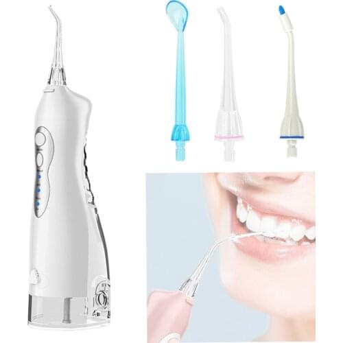 Portable Home Use Oral Irrigator Water Flosser USB Rechargeable 3 Modes 220ML Tank Water Waterproof IPX7 Teeth Cleaner Tool