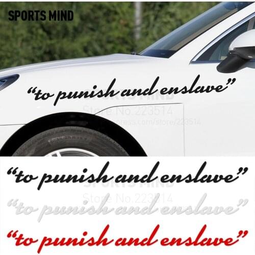3 Pieces SPORTS MIND to punish and enslave Automobiles Waterproof Reflective vinyl Car Body Sticker Decal For All Car