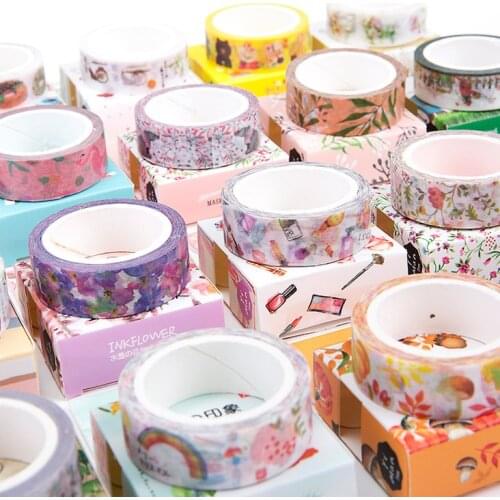 1.5cm*7m Lovely animal flower Washi Tape DIY decoration Scrapbooking Sticker Label Masking Tape School Office Supply