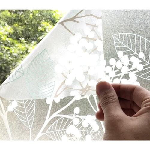 Matte Window Film Stained Glass Decorative Uv Window Sticker Privacy Frosted Self Adhesive Film Window Decal for Glass