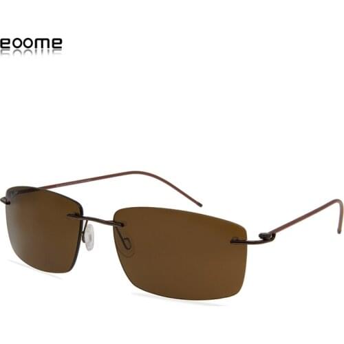 Eoome Design Super Light Rimless Men Sunglass UV 400% Lightens Your Summer Make Lens Male sun glasses