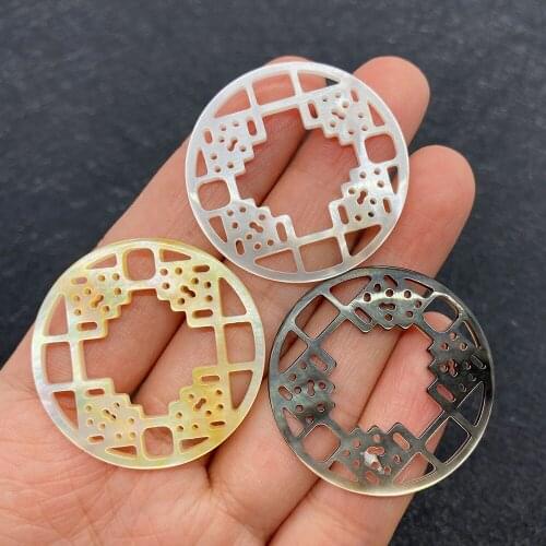 Wholesale Multicolor Round Shape Pendant Natural Shells for Jewelry Making DIY Handmade Accessories Beaded Decoration Fashion