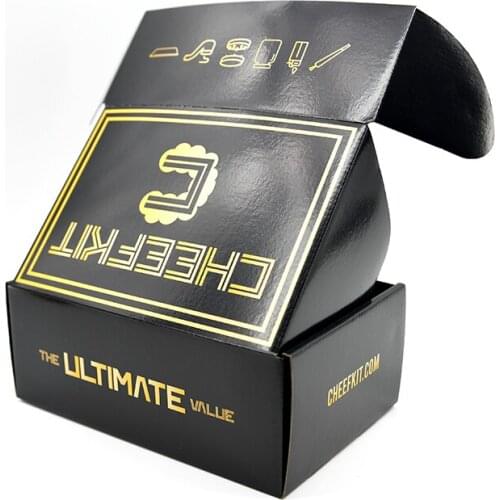 Gift Paper Packaging Corrugated Paper Box Black Matt Mailer Box With Custom Design Size