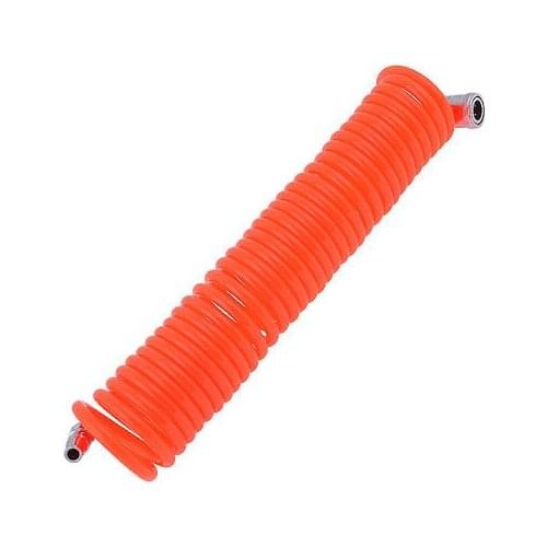 6M Length 8mm x 5mm Polyurethane PU Recoil Air Compressor Hose Tube Orange Red