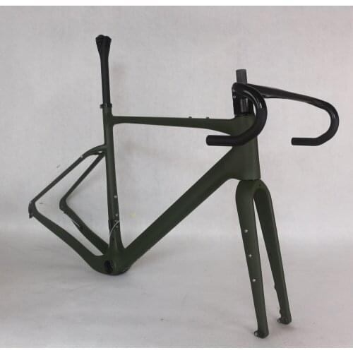 Full Carbon Toray T1000 BB386 Custom Paint Flat Mount Disc Brake Gravel Bike Frame GR044