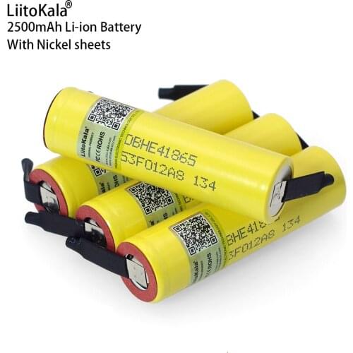 1-10PCS Liitokala HE4 2500mAh Li-lon Battery 18650 3.7V Power Rechargeable batteries 20A Discharge+DIY Nickel sheets