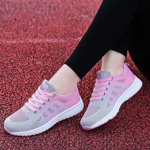 Plus Size Breathable Mesh Women Running Shoes Womens Summer Sneakers Woman Sport Ladies Sports Shoes Pink Kids Tennis GMB-1678