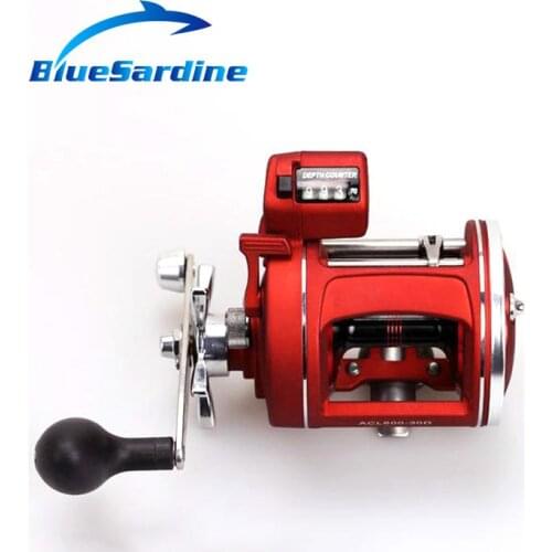 BlueSardine New Drum Reel Bait Casting Fishing Reel Baitcasting Red Wheel Fishing Tackle