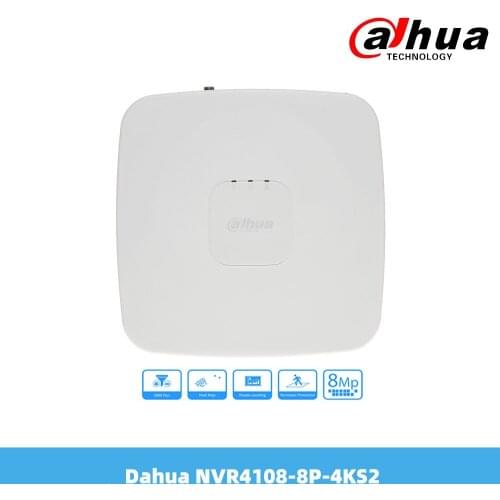 Dahua NVR4108-8P-4KS2 8 Channel Smart 1U 8PoE 4K&H.265 Lite Network Video Recorder