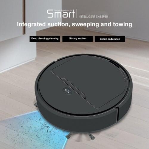 Smart Robot Vacuum Cleaner 2-in-1 Mopping Sweeper Strong Suction Automatic Cleaning Rechargeable Anti-Crash Sweeping