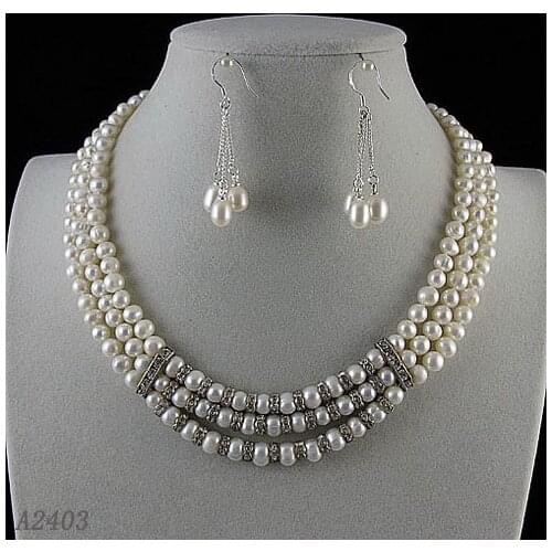 Unique Pearls jewellery Store Natural Freshwater Cultured Choker Necklace For Girl Real Pearl Party Necklace Earring