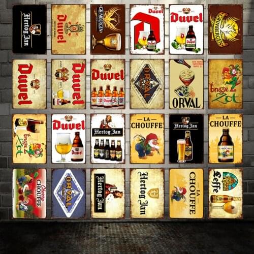 [ WellCraft ] Brugse zot Duvel Beer Signs Posters Vintage Wall Metal Paintin Custom Pub Decor WX-24