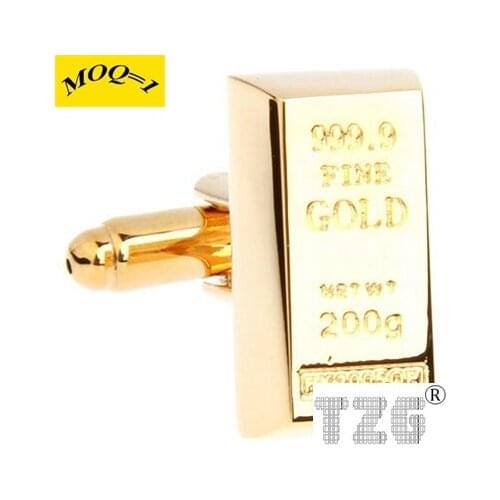 Gold Bar Cufflink Cuff Link 1 Pair Free Shipping Promotion