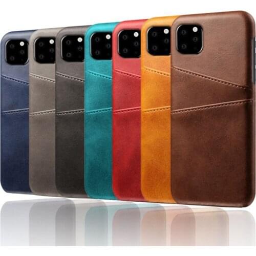 2021 Simple Pure Color Style Phone Case Protective Cover Dual Card Anti-Fall Protection Case