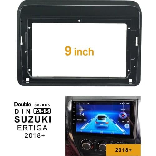 2Din 1DIN Car CD DVD Frame Audio Fitting Adaptor Dash Trim Facia Panel 9inch For SUZUKI ERTIGA 2018 19 Double Din Radio Player