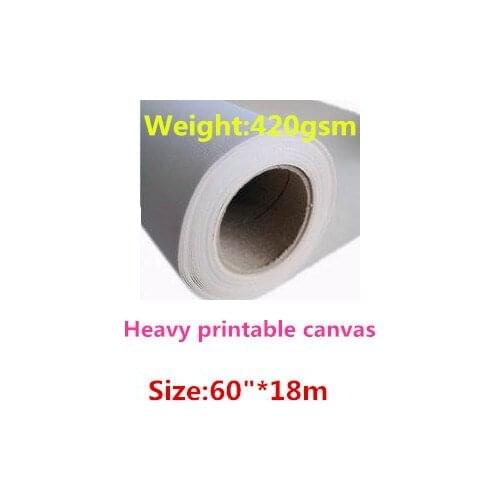 60"*18m 420gsm Matte Inkjet Digital Printing Polycotton Canvas Roll for Art Canvas