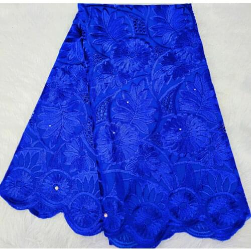 5Y African 100%Cotton Lace Fabric 2021 Latest Swiss Voile Lace In Switzerland With Stones For Wedding Most Popular Dubai Fabric
