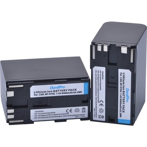 2Pc 8400mAh BP-970G BP 970G BP-975 BP-945 Battery for Canon EOS C100,EOS C100 Mark II, EOS C300, EOS C300 PL, GL2, XF100, XF105