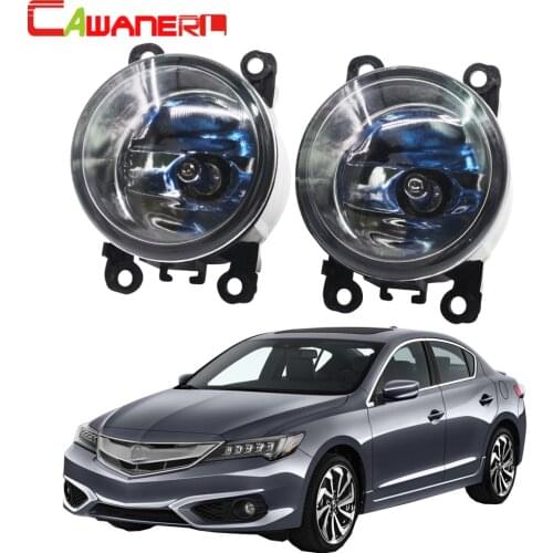 Cawanerl 1 Pair 100W H11 Car Light Halogen Lamp Fog Light DRL Daytime Running Lamp 12V Super Bright For Acura ILX 2013-2016