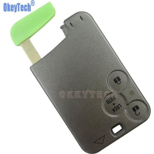 OkeyTech Car Remote Smart Card Key Case Shell 3 Button Replacement Protection Housing Cover For Renault Laguna With Insert Blade