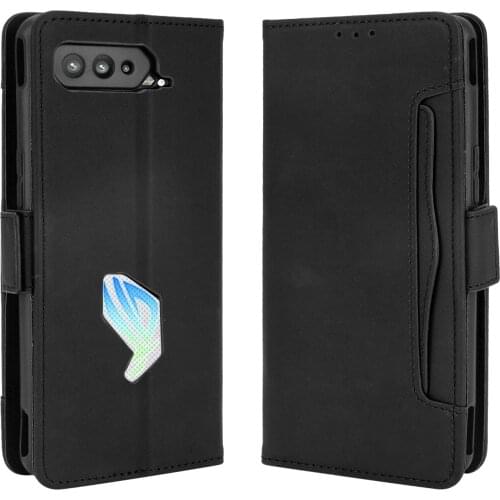 For Asus ROG Phone 5 Case Cover Premium Leather Wallet Leather Flip Multi-card slot Cover For Asus ZS673KS I005DA I005DB Case