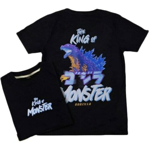 Godzilla T-shirt Breathable and Sweat-absorbent Short Sleeves Child Clothing Universal Tops Fashion creativity Summer Clothes