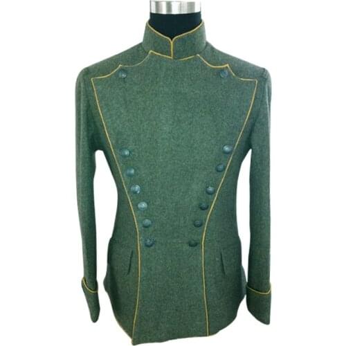 GU1W-018 WWII WWI German Empire wool Uhlan yellow Pipped tunic ULANKA