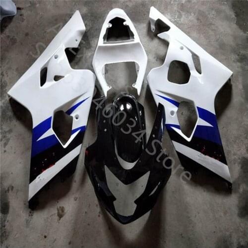 Injection Fairing For SUZUKI GSX R600 R750 black white blue bodywork GSXR 600 750 04 05 GSXR750 K4 04 05 2004 2005
