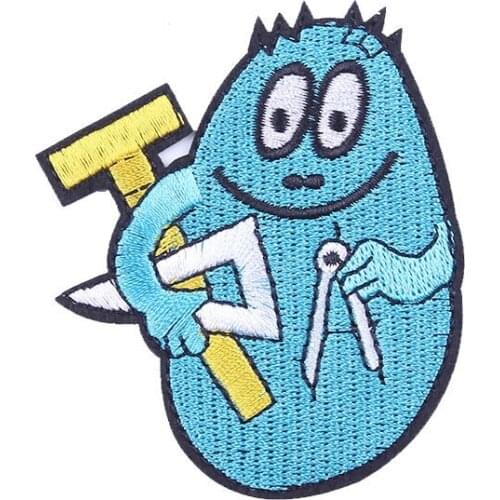 Pulaqi Cartoon Patch Iron On Patches On Clothes Stripe DIY personality Patch Embroidered Patches For Clothing Sew Accessories